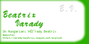 beatrix varady business card